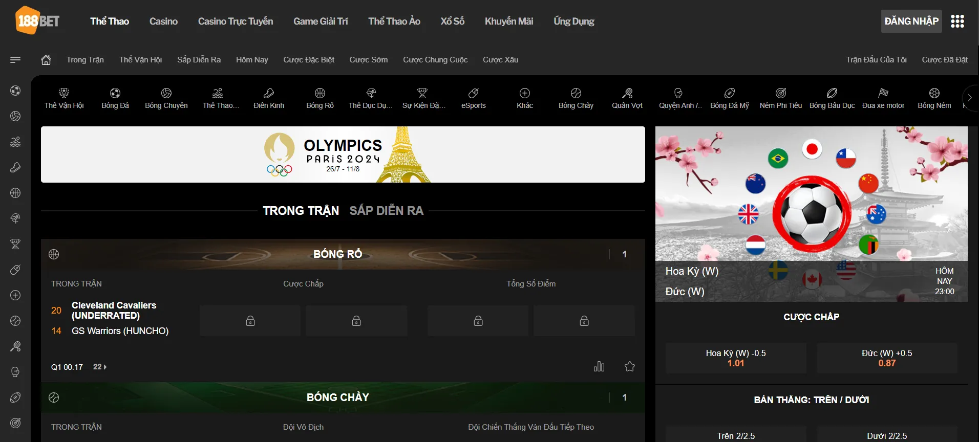 Cá cược thể thao tại 188BET